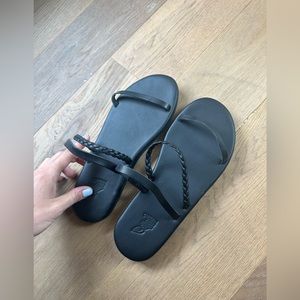 Ancient Greek Sandals Pigi style in black - size 38